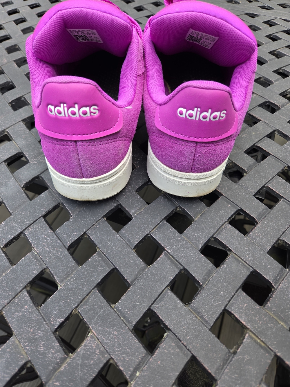 Adidas Raspberry Suede Lace-Up Sneakers - Picture 3 of 4